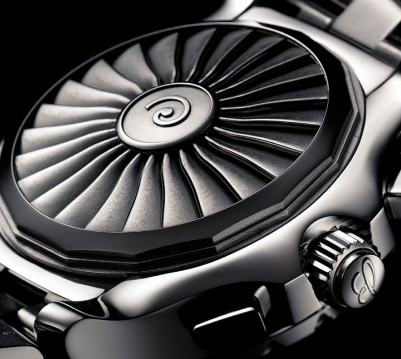 Původní Breitling Airwolf pohled na víčko s rezonanční komorou)