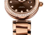OMEGA Ladymatic 18kt růžové zlato a hnědý číselník